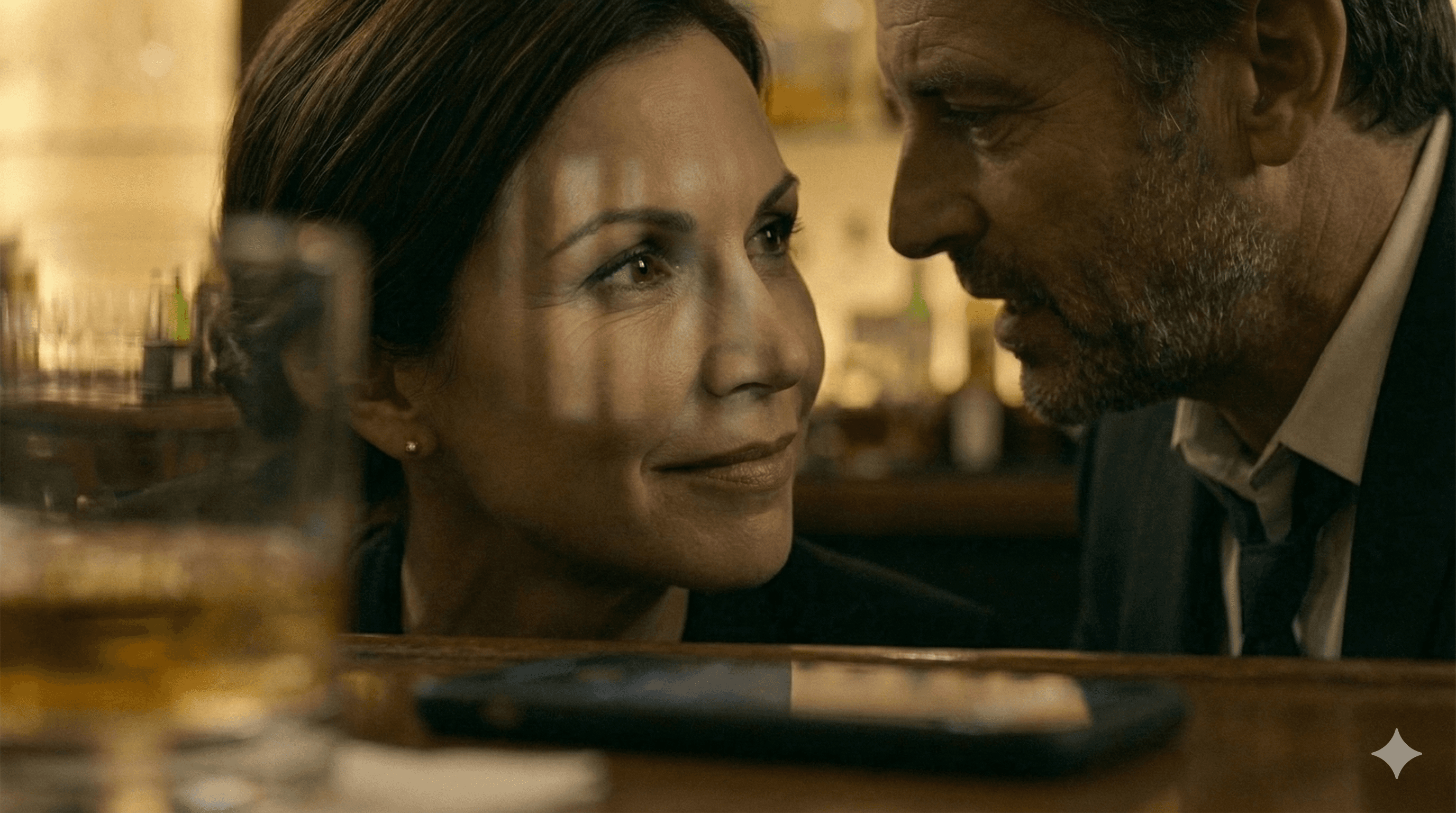 Insert: Vale's mouth mid-confession—"bulletproof."