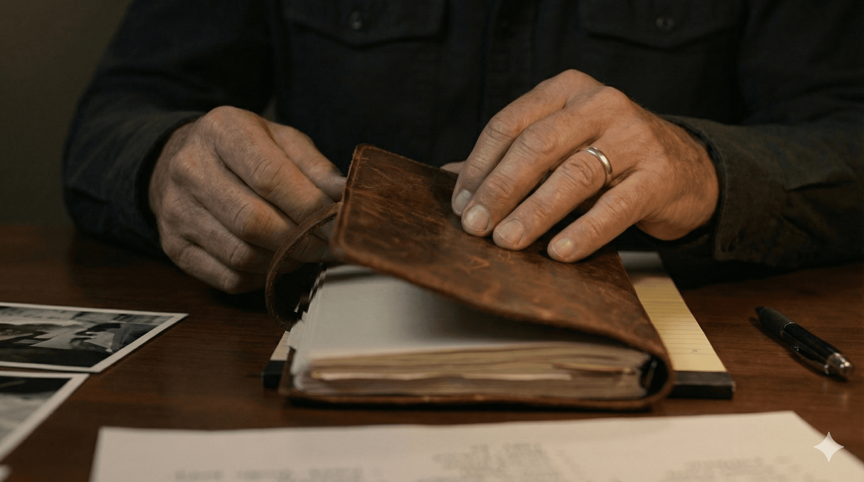 Medium: Dalton reviewing evidence, methodical, focused.