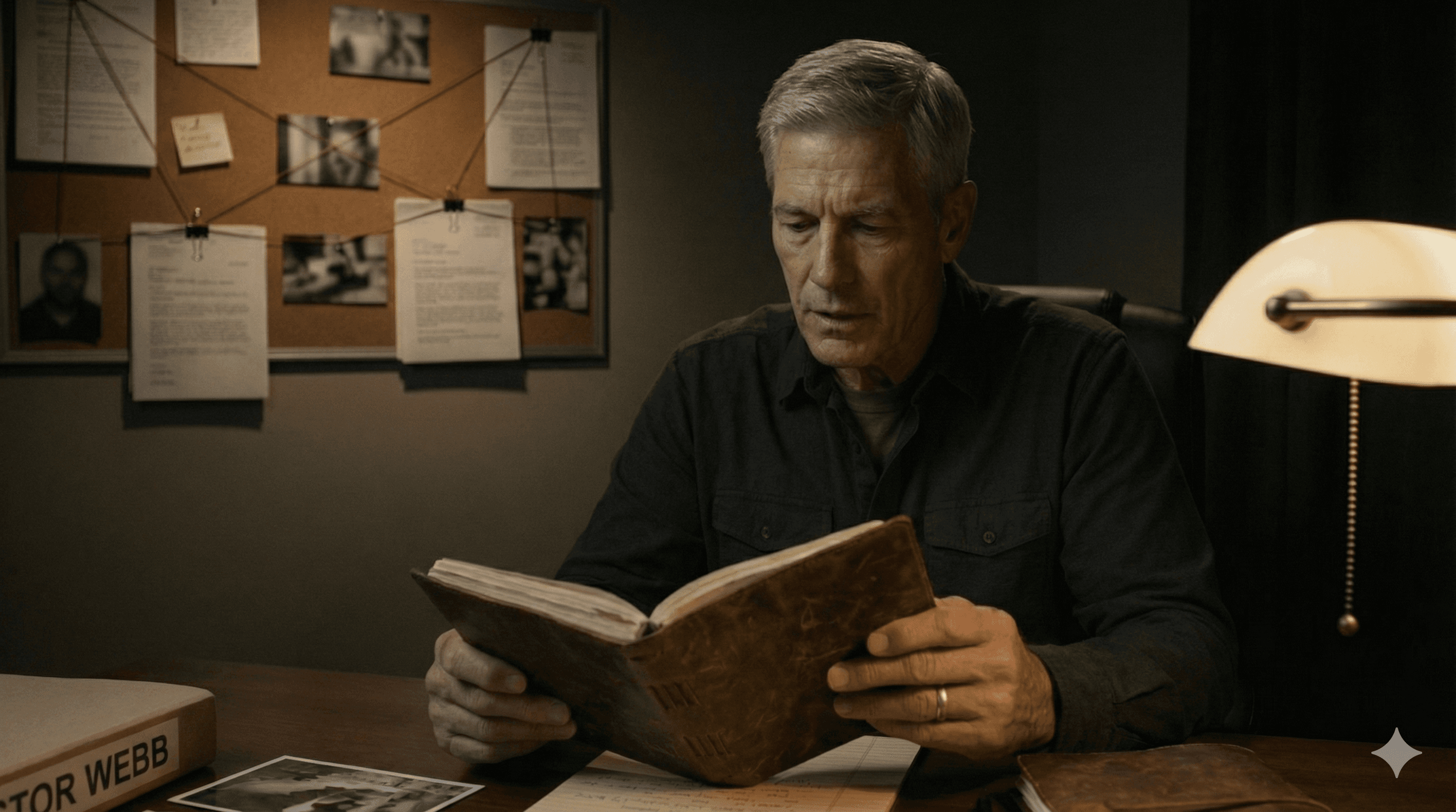 Close: Dalton's hand writing with his father's pen, deliberate strokes.