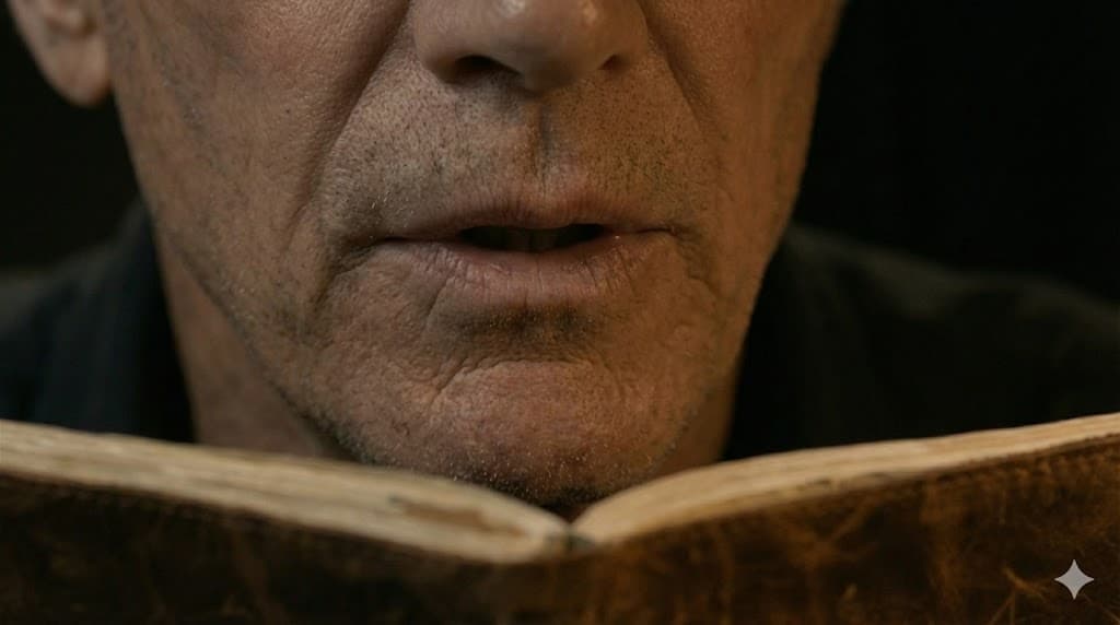 Close: Dalton's eyes—controlled, burdened, precise.